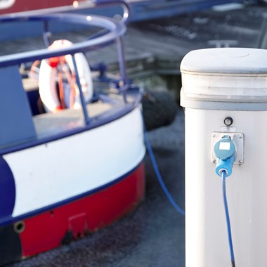 electric charging point on the riverside 